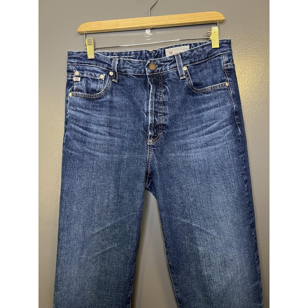 AG Alexxis Straight Jeans Womens 31 Blue High Rise Contour360 Stretch Denim